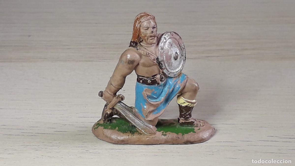 Figuras de Goma y PVC: Guerrero Vikingo, fabricado en goma, Jecsan made in Spain, original a&ntilde;os 60.