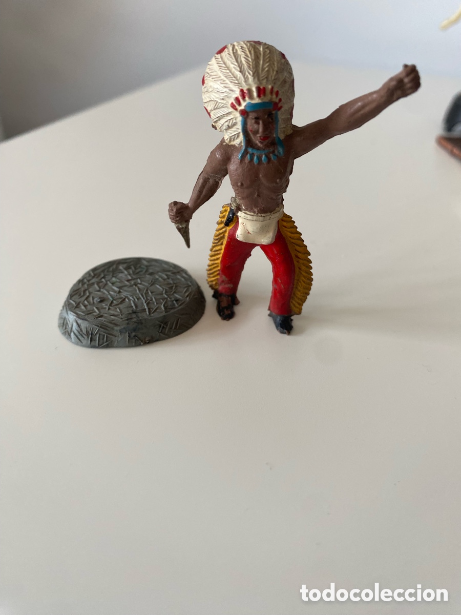 Figuras de goma y PVC: Indio con base desmontable alca Capell - Foto 2
