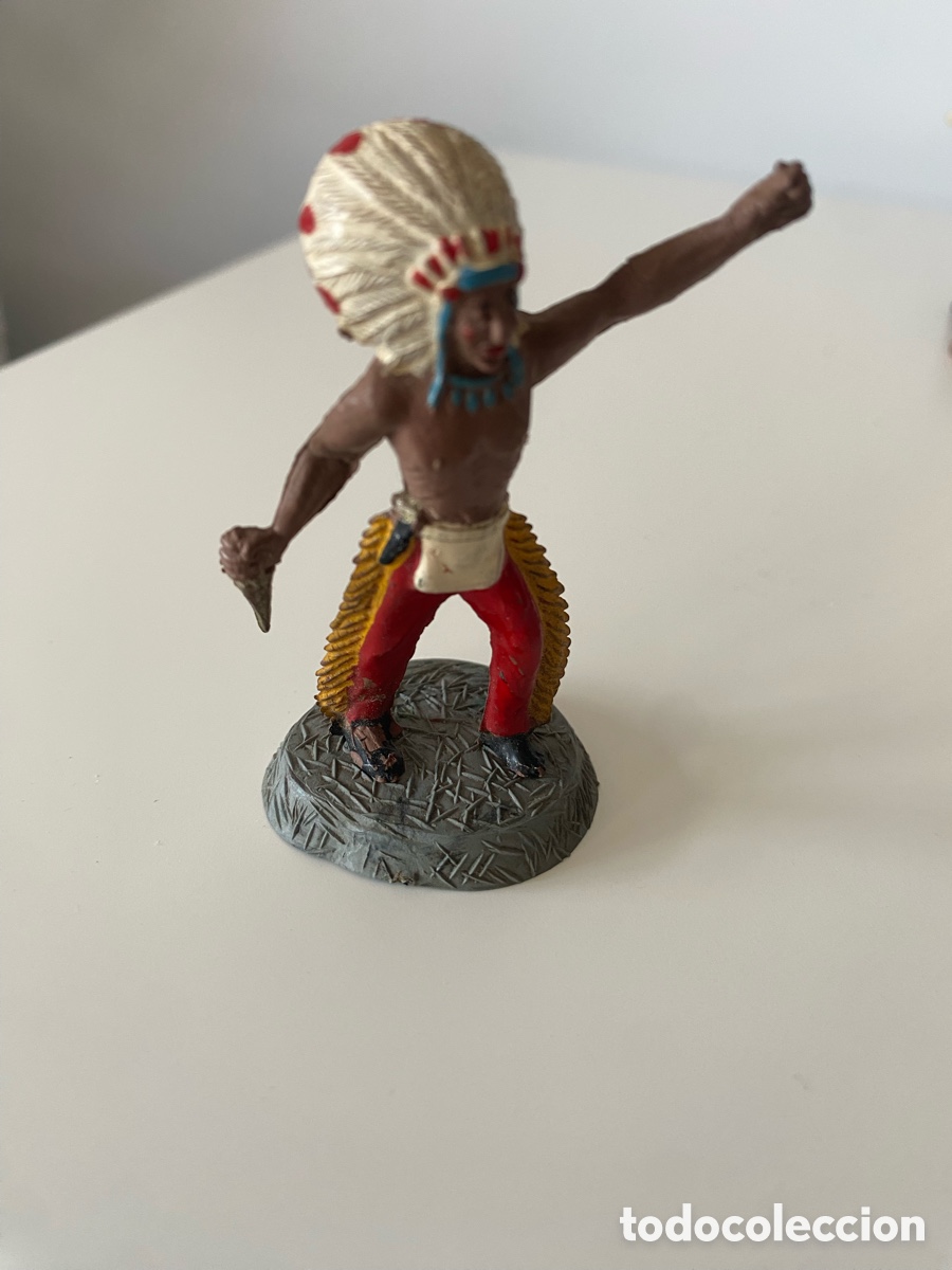 Figuras de goma y PVC: Indio con base desmontable alca Capell - Foto 1