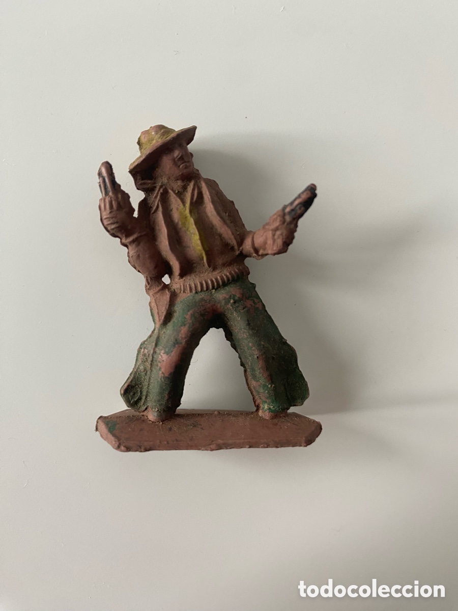 Figuras de Goma y PVC: Vaquero cowboy goma a&ntilde;os 50 Pech