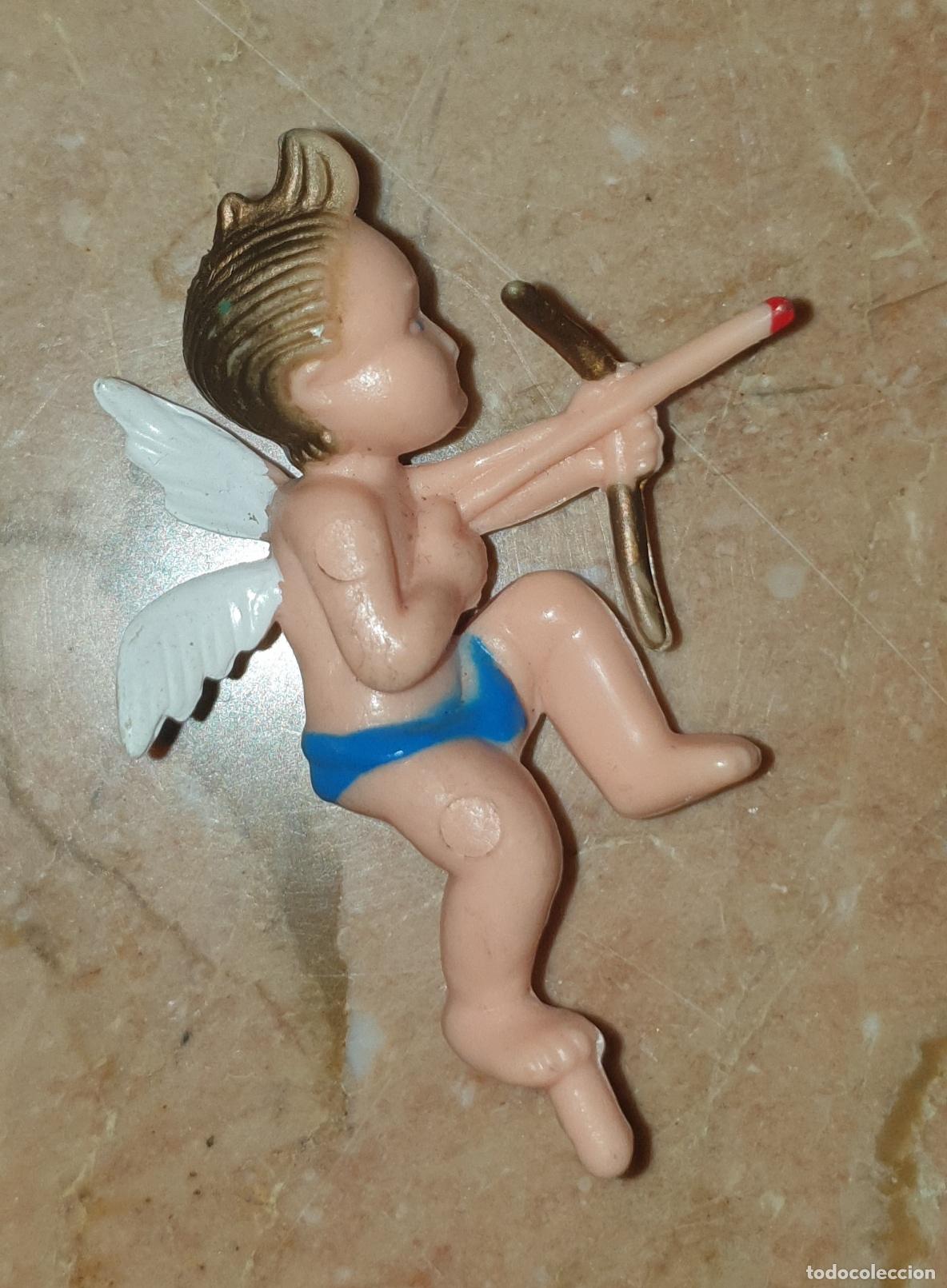 Figuras de Goma y PVC: Angelito cupido en pl&aacute;stico - 5,5 cm - Tarta. ANGEL PLASTICO DURO