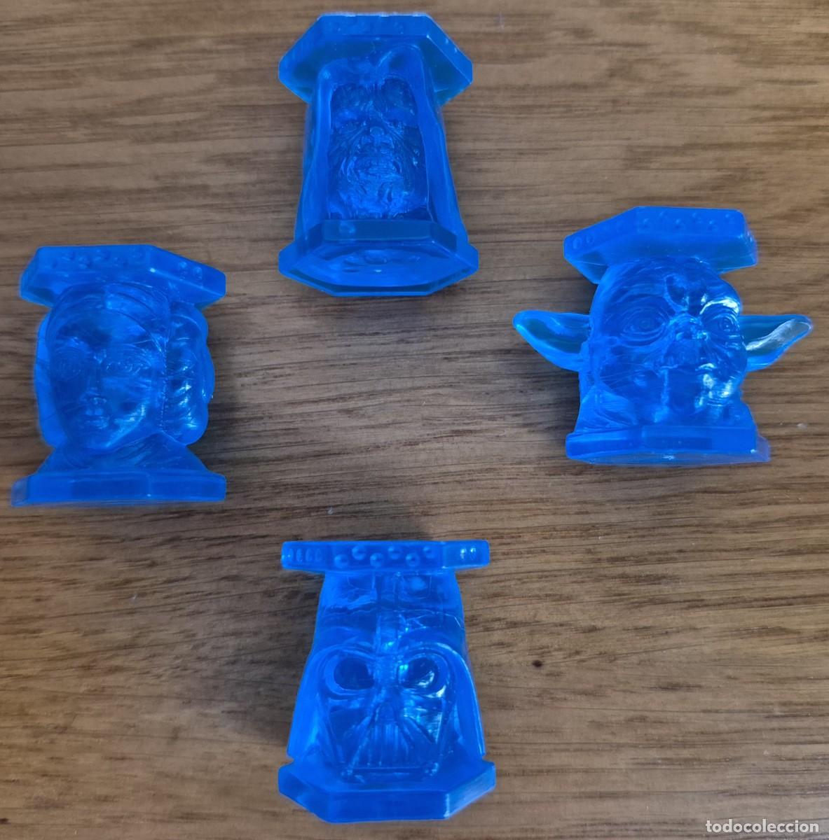 Figuras de Goma y PVC: Abaton Panini Star Wars YODA EMPERADOR PRINCESA LEIA DARTH VADER azul cristal