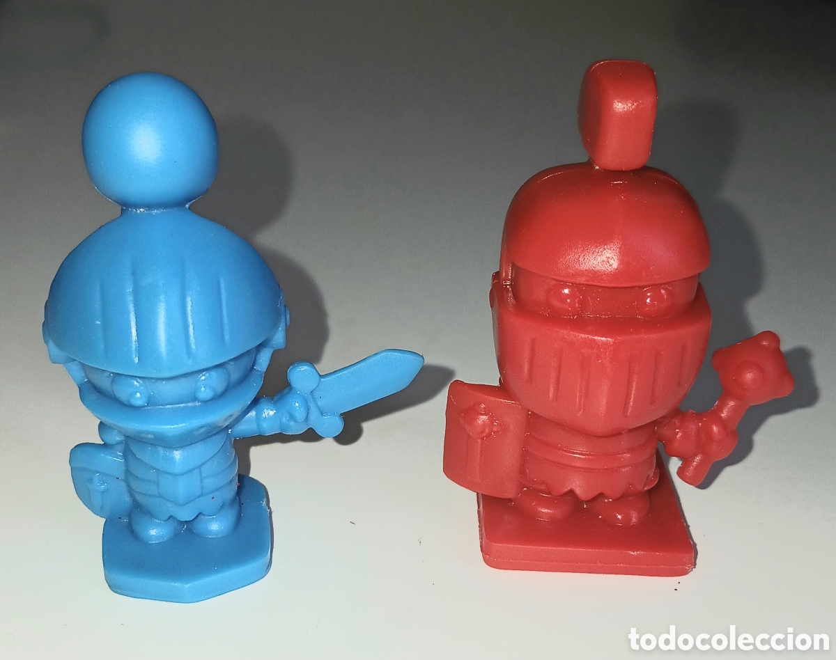 Figuras de Goma y PVC: Lote Caballeros Medievales PVC Monocolor - Figuras Promocionales retro, a&ntilde;os 80-90 de 6 cm