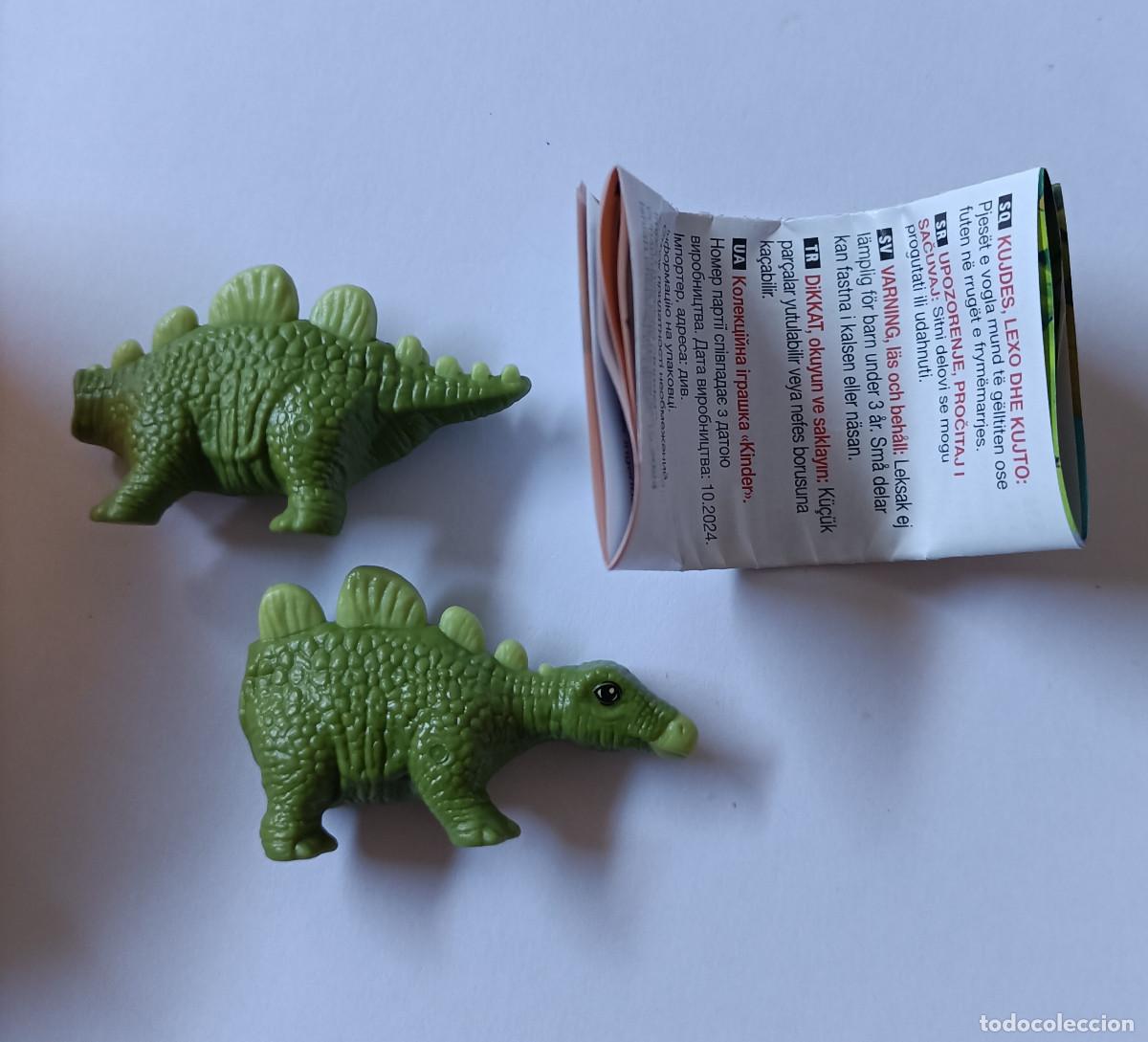 Figuras de Goma Kinder: vc dinosaurio dino natoons kinder 2026 bpz papel completo figura mu&ntilde;eco stegosaurus 097 97