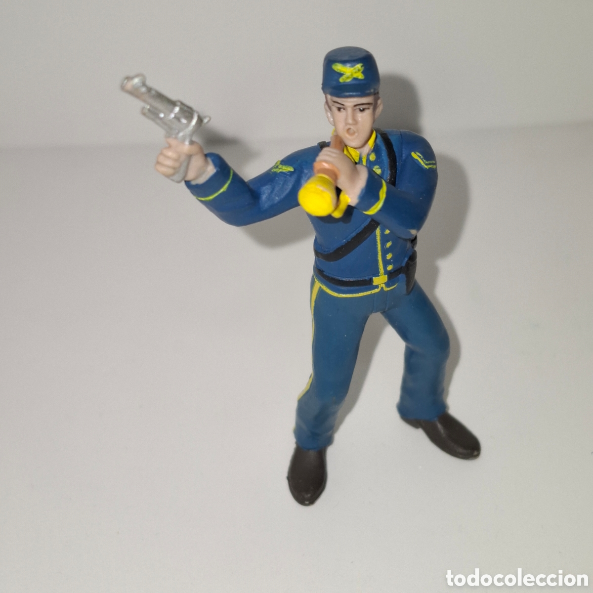 Figuras de Goma y PVC: FIGURA DE PVC COMANSI INDIOS Y VAQUEROS SOLDADO FEDERAL S&Eacute;PTIMO DE CABALLERIA
