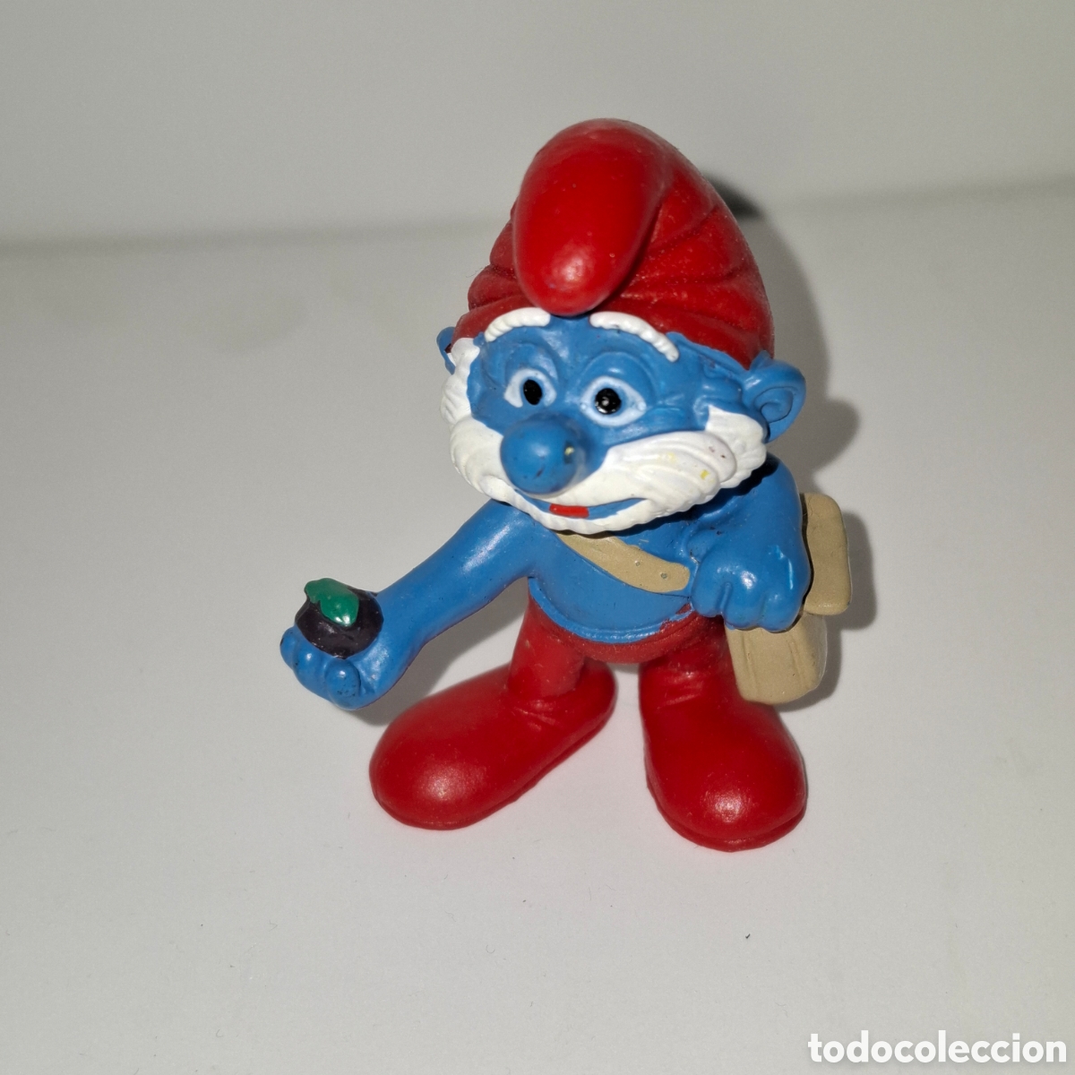 Figuras de Goma y PVC: SCHLEICH FIGURA DE PVC MADE IN GERMANY PAPA PITUFO SMURFS PEYO