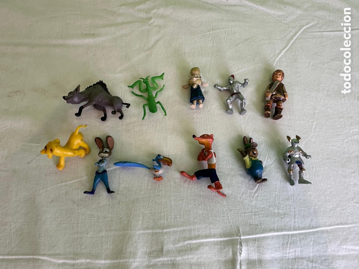 Figuras de Goma y PVC: Lote figuras PVC antiguas colecci&oacute;n Disney Shrek animales y personajes varios vintage