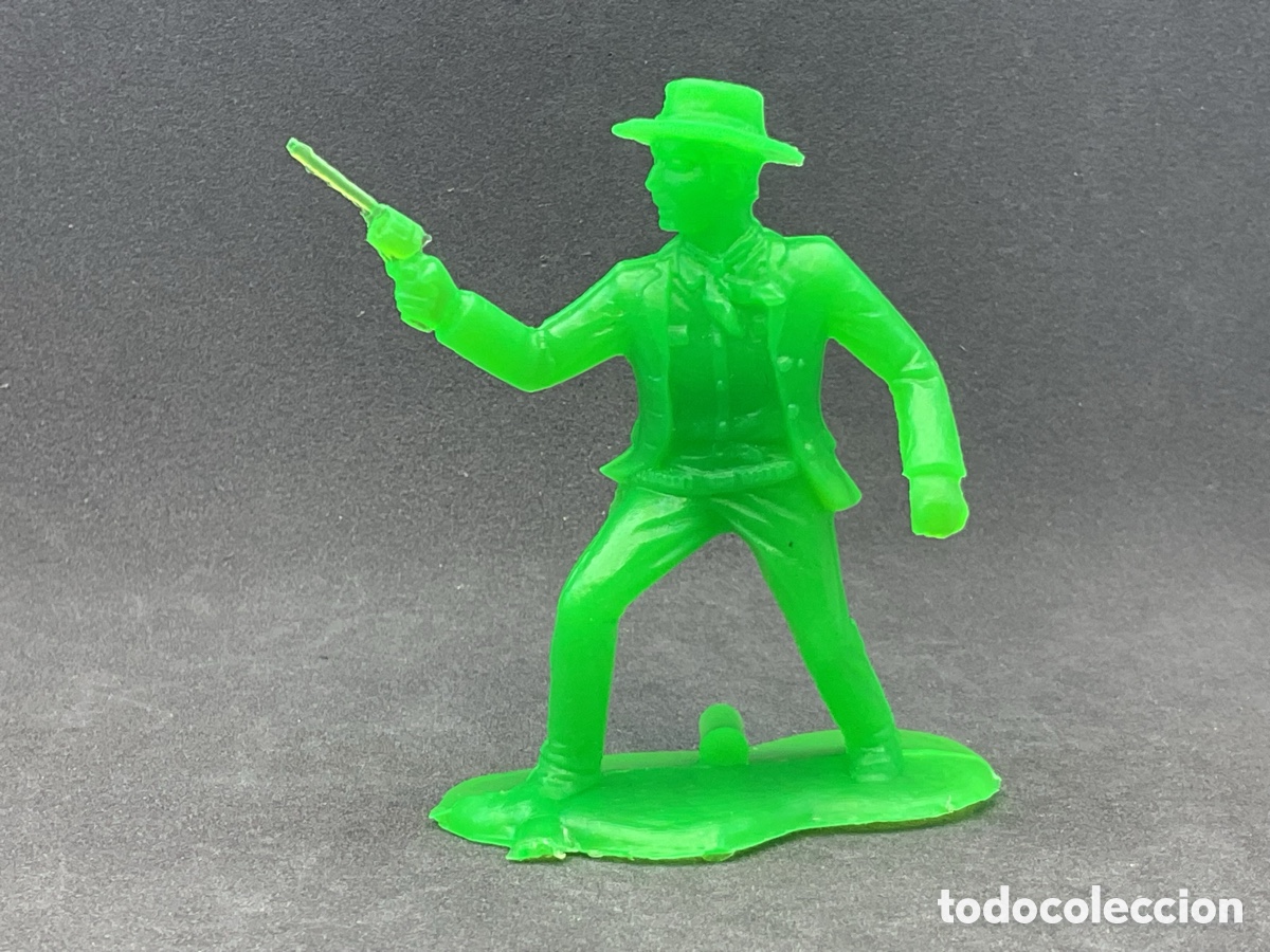 Figuras de Goma y PVC: Antigua Figura del Oeste en Pl&aacute;stico. Serie Asalto a la Diligencia . Fabricada por Gomarsa.