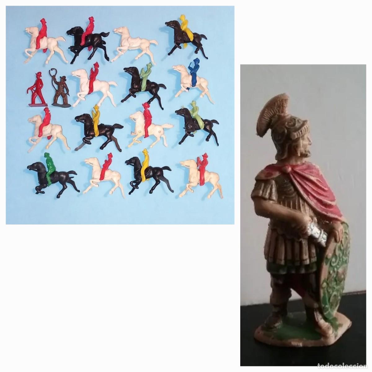 Figuras de Goma y PVC: Reservado Juan Carlos ROMANO REAMSA 155 Y VAQUEROS COWBOYS A CABALLO SERIE PEQUE&Ntilde;A ANTIGUOS RAITOYS