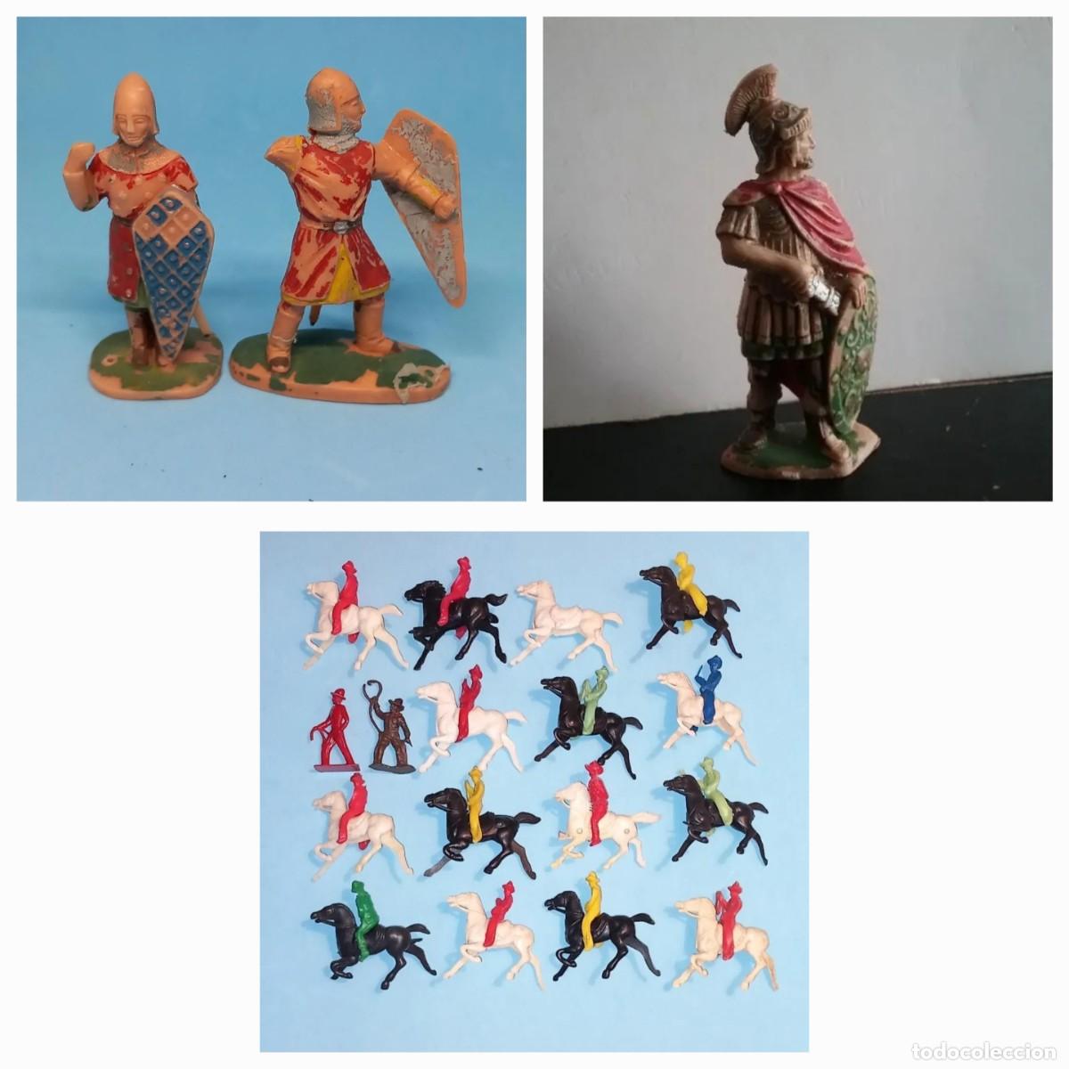 Figuras de Goma y PVC: Reservado Juan Carlos ROMANO REAMSA 155 Y VAQUEROS COWBOYS A CABALLO SERIE PEQUE&Ntilde;A ANTIGUOS RAITOYS