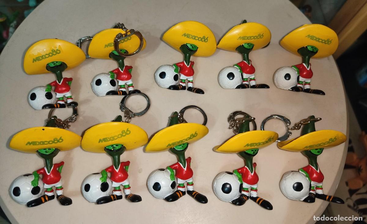 Figuras de Goma y PVC: 10 figuras goma pvc Llavero Pique Mascosta Futbol Mundial Mexico 86