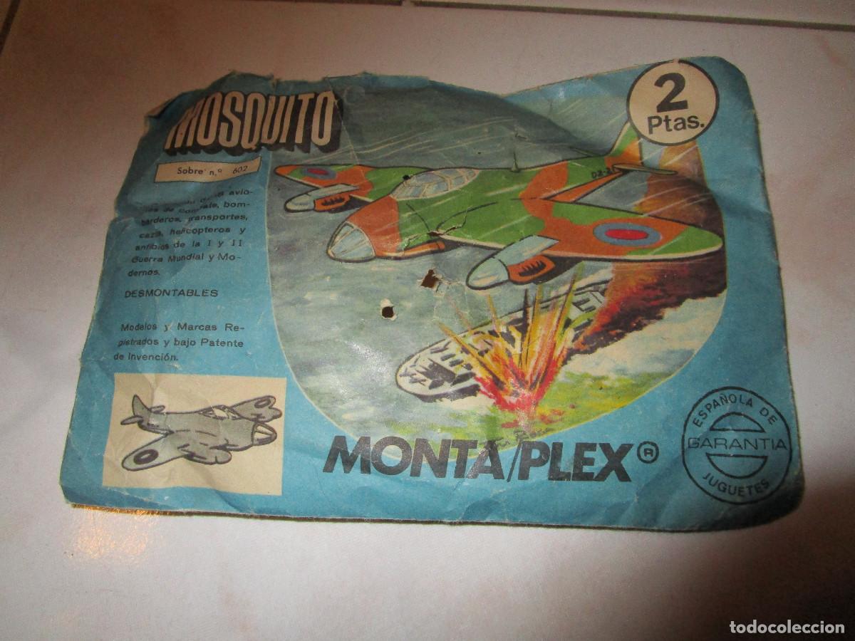 Figuras de Goma y PVC: Sobre cerrado Montaplex n&ordm; 602 avi&oacute;n Mosquito