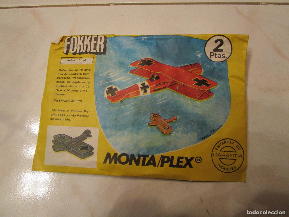 Figuras de Goma y PVC: Sobre cerrado Montaplex n&ordm; 601 avi&oacute;n Fokker