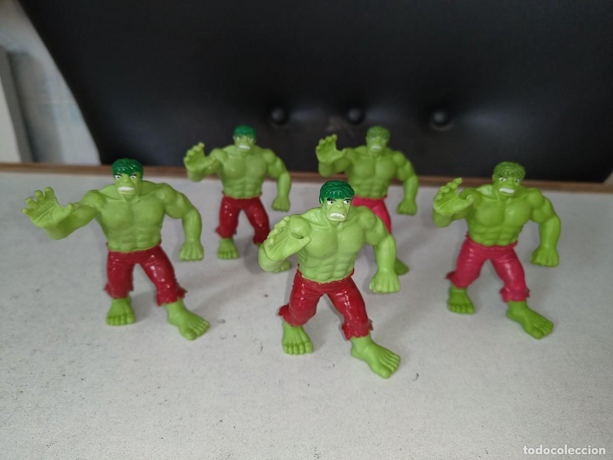 Figuras de Goma y PVC: Lote de 5 figuras goma pvc original a&ntilde;os 80 Comics Spain Hulk
