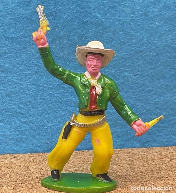 Figuras de Goma y PVC: ANTIGUA FIGURA DEL OESTE EN PL&Aacute;STICO. COWBOY DE SOTORRES CON SOMBRERO EN GOMA DESMONTABLE.