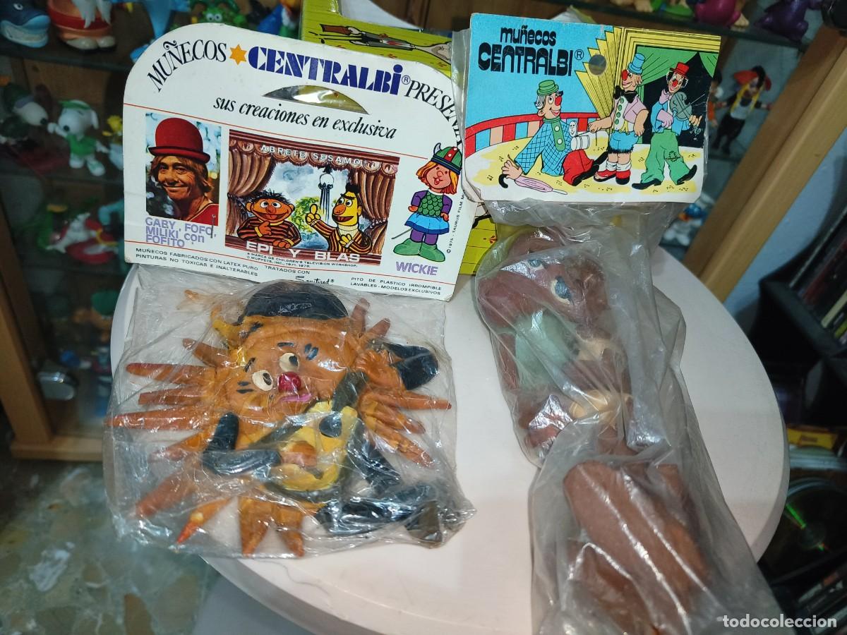 Figuras de Goma y PVC: 2 antiguos mu&ntilde;ecos de Latex a&ntilde;os 70 80 CentralBi Pantera Rosa y Sol Jerez