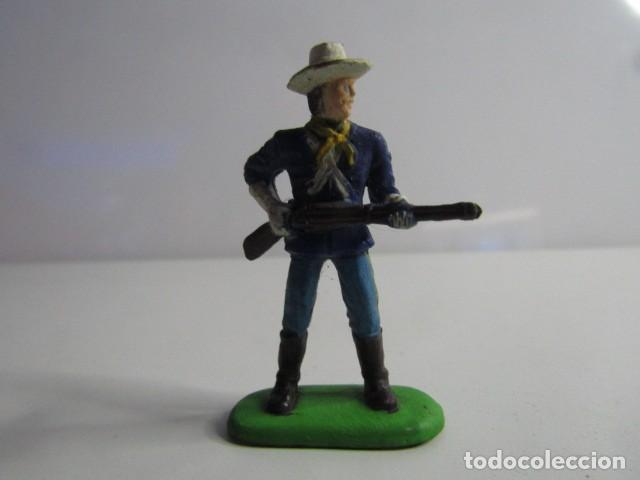 Figuras de Goma y PVC: DIFICIL FIGURA PVC 7&ordm; CABALLERIA OESTE 24. SENTINEL ANTIGUA