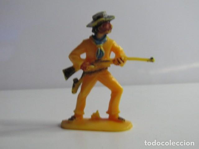 Figuras de Goma y PVC: DIFICIL FIGURITA PVC - VAQUERO OESTE TIPO JECSAN MADE IN GERMANY VINTAGE RAR