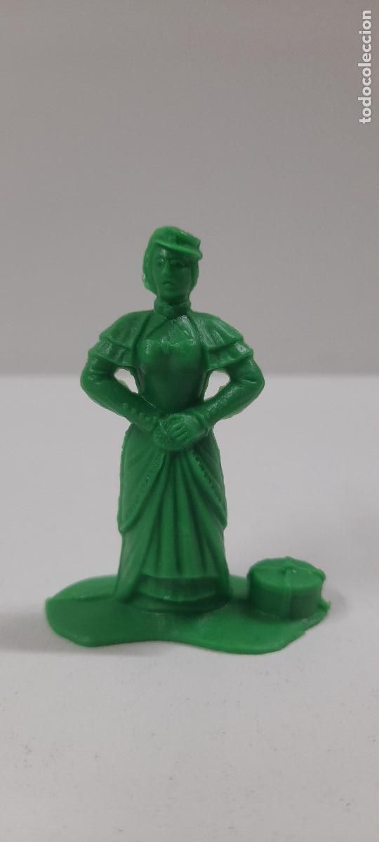 Figuras de Goma y PVC: SE&Ntilde;ORA FIGURA ASALTO A LA DILIGENCIA . GOMARSA - MOLDE REAMSA PLASTICO MONOCOLOR . ORIGINAL A&Ntilde;OS 70