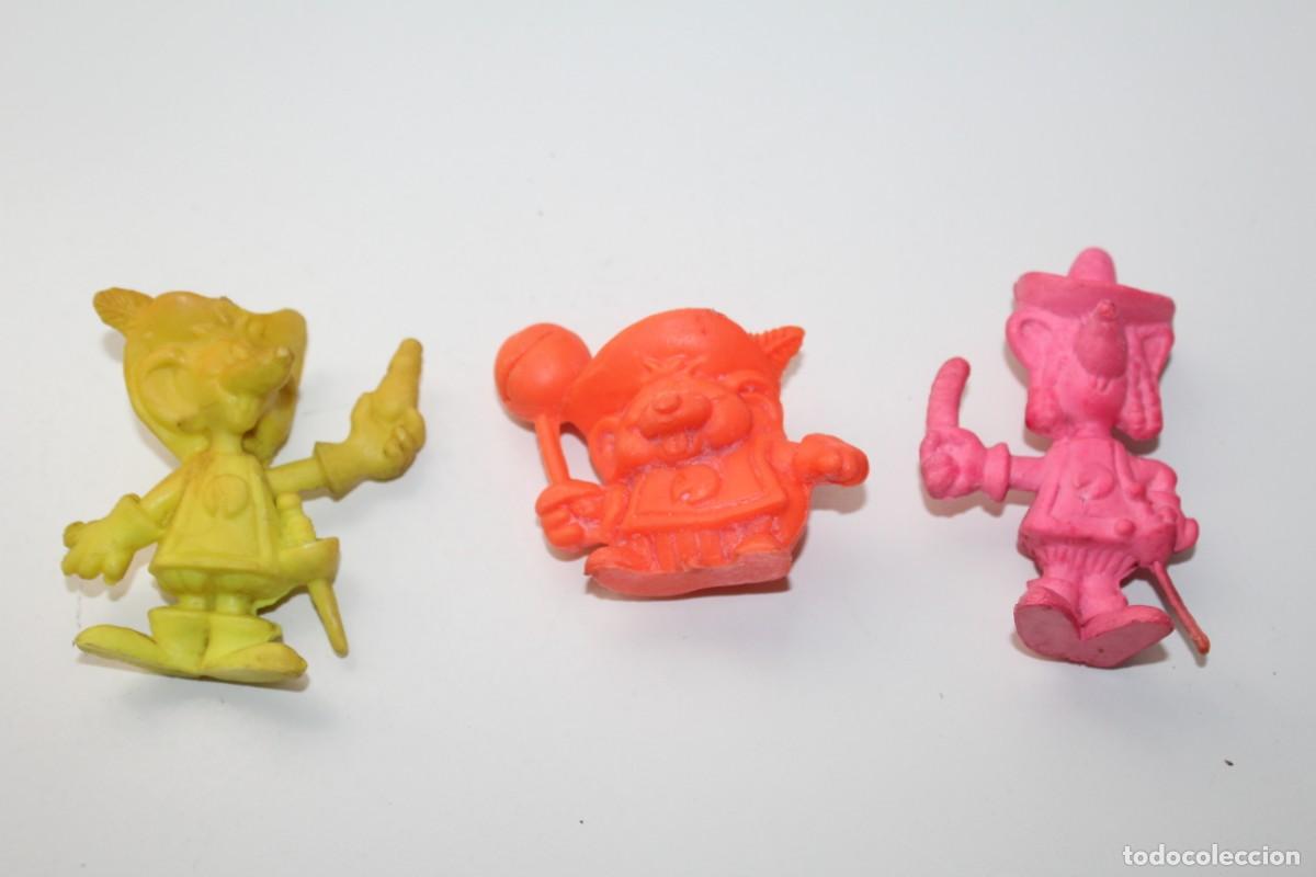 Figuras de Goma y PVC: 3 MASQUESEROS DE MATUTANO BOLITAS ,TORCIDITOS Y RICITOS