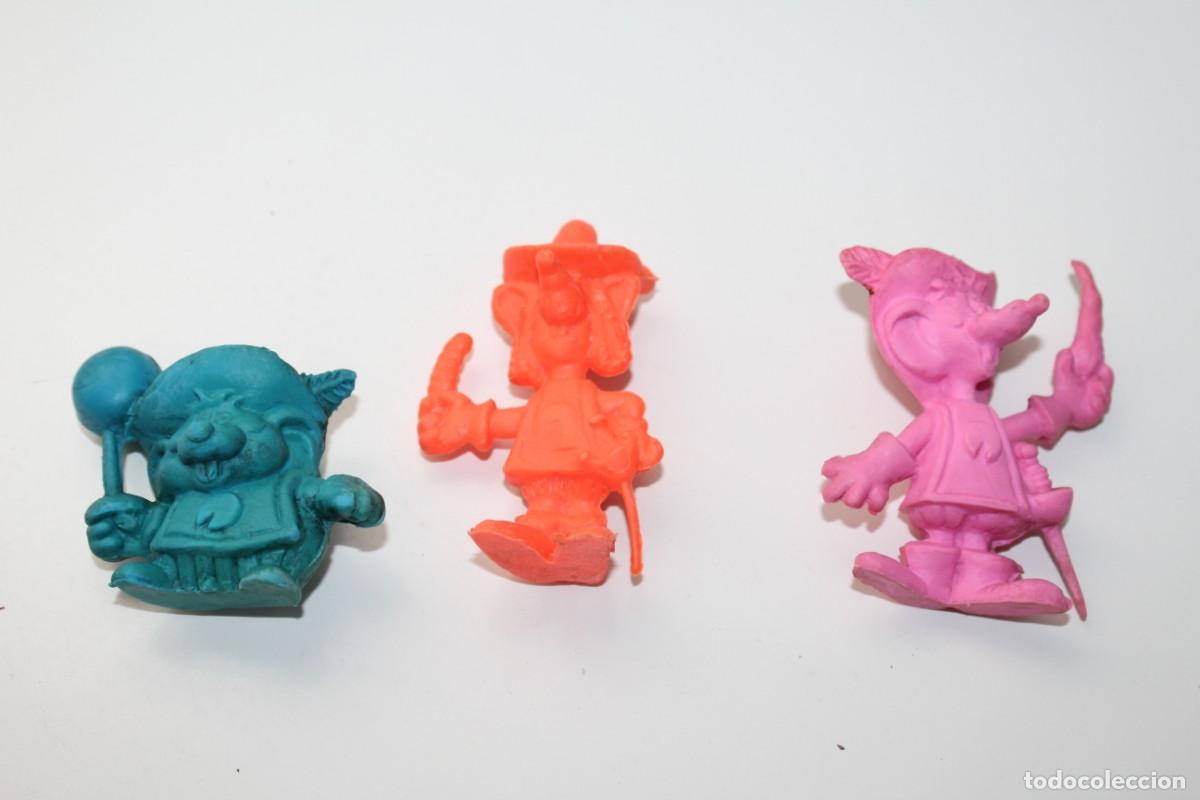 Figuras de Goma y PVC: 3 MASQUESEROS DE MATUTANO BOLITAS ,TORCIDITOS Y RICITOS