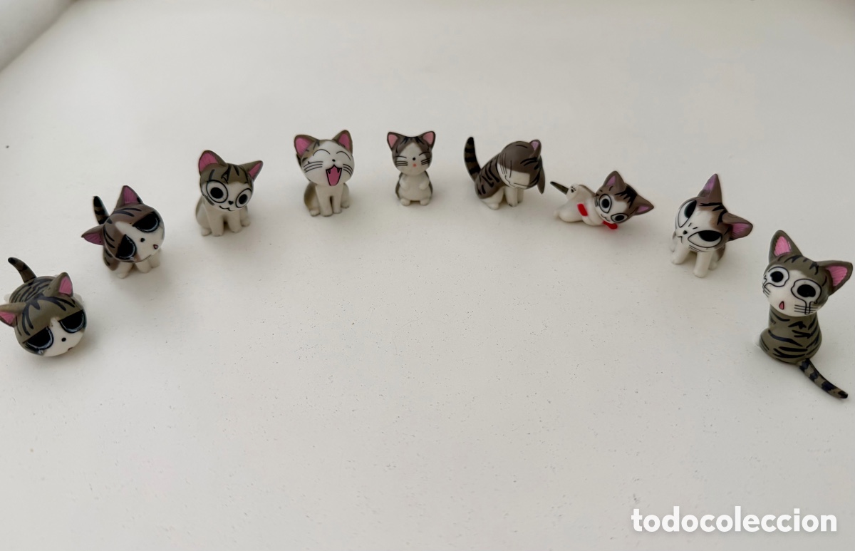 Figuras de Goma y PVC: Lote figuras gatos anime kawaii miniatura PVC estilo japon&eacute;s tipo Chi