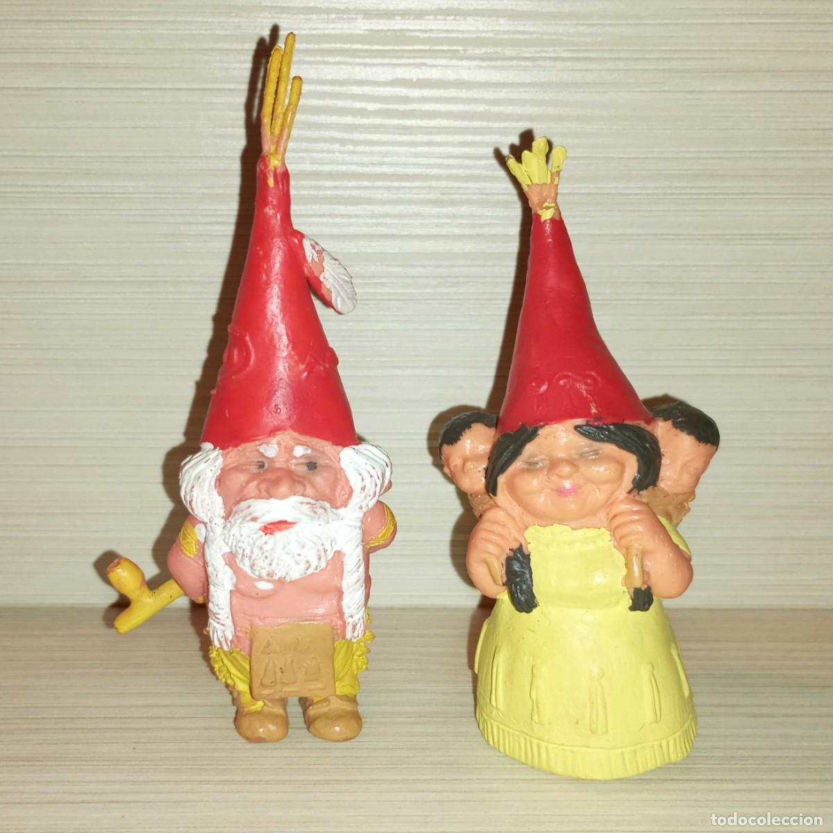 Figuras de Goma y PVC: David el Gnomo figuras pvc Star Toys BRB a&ntilde;os 80 Lote 2 Gnomos Pareja India La llamada de los gnomos