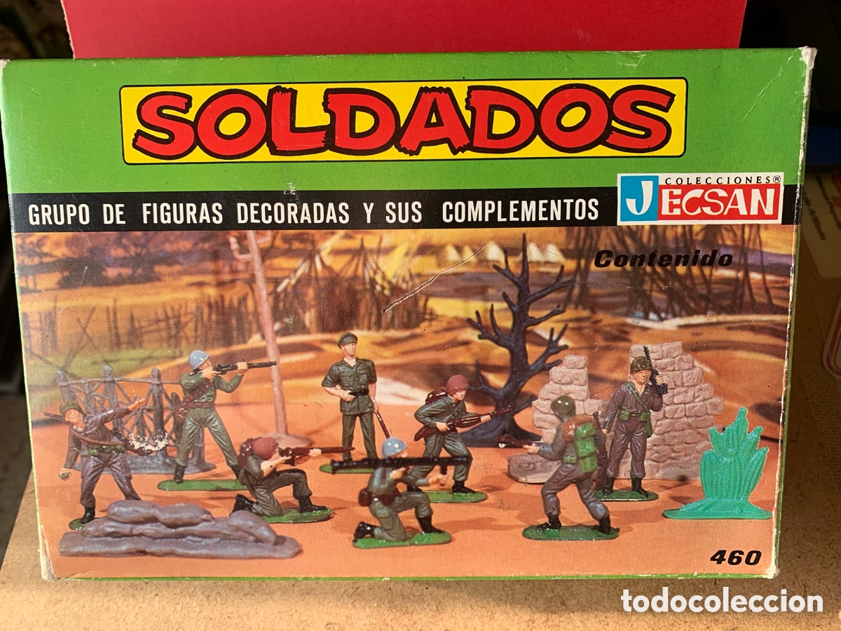 Figuras de Goma y PVC: CAJA DE SOLDADOS JECSAN. CAJA ORIGINAL.