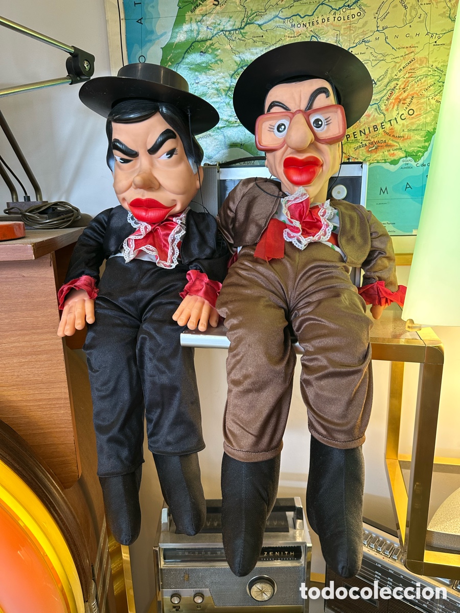 Figuras de Goma y PVC: PAREJA DE MARIONETAS CARICATURA DE FELIPE GONZALEZ Y ALFONSO GUERRA DE LOS A&Ntilde;OS 80