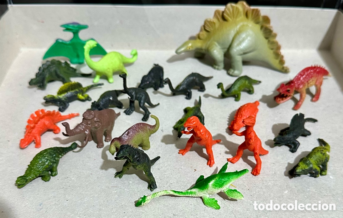Figuras de goma y PVC: Lote de 23 mini dinosaurios. - Foto 2