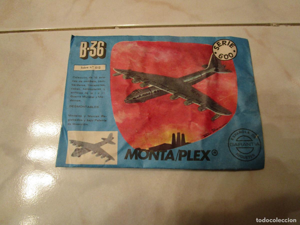 Figuras de Goma y PVC: Sobre cerrado Montaplex n&ordm; 615 avi&oacute;n B-36
