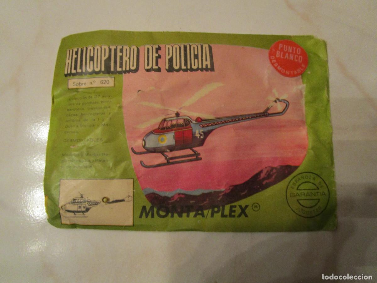 Figuras de Goma y PVC: Sobre cerrado Montaplex n&ordm; 620, helic&oacute;ptero de polic&iacute;a