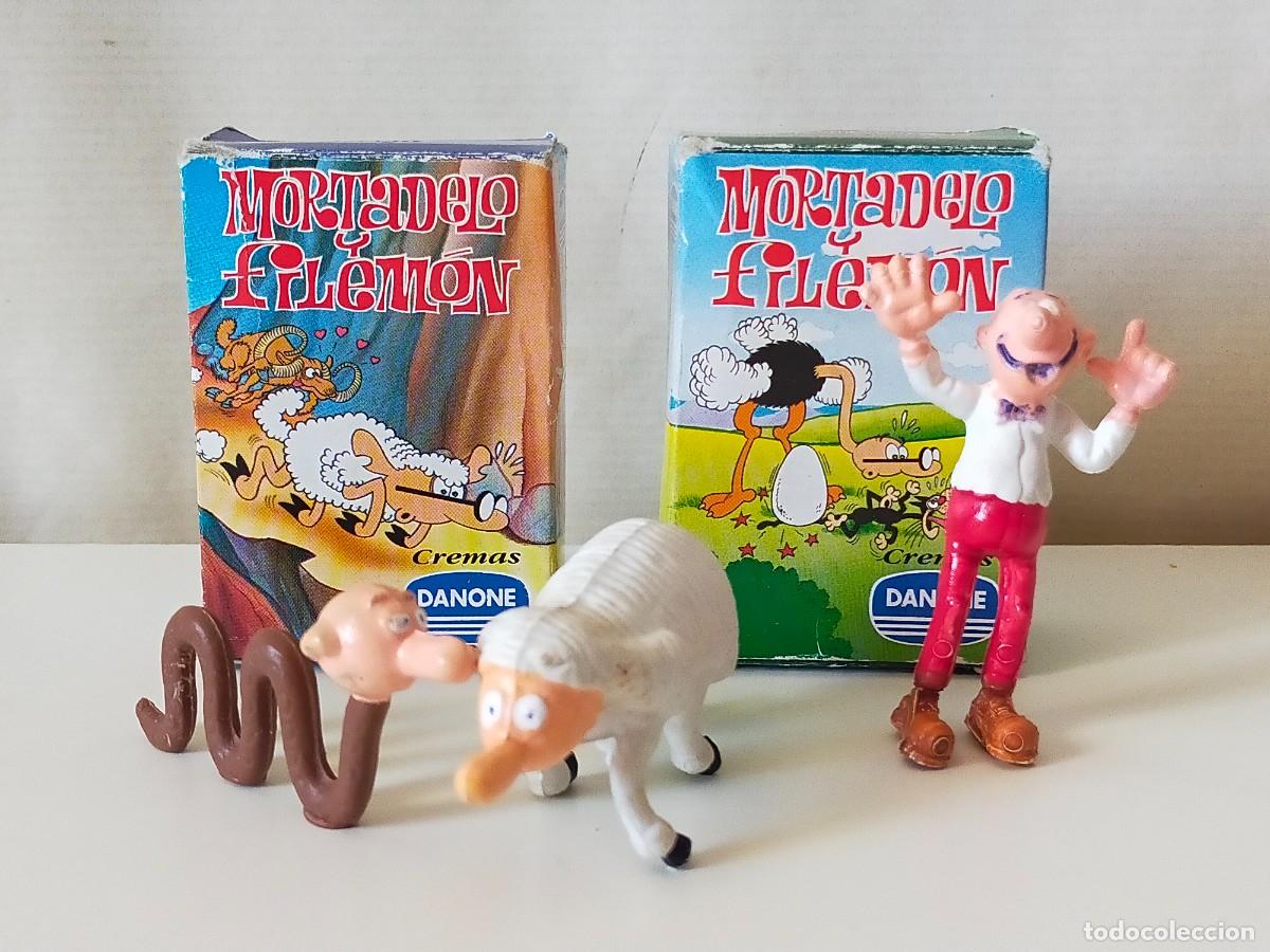 Figuras de Goma y PVC: Figuras PVC y Cajas MORTADELO y FILEMON - Colecci&oacute;n Cremas DANONE