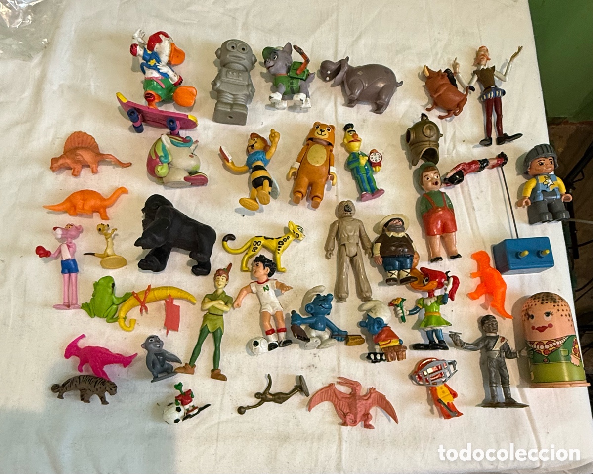 Figuras de Goma y PVC: Lote de mu&ntilde;ecos de goma antiguos de colecci&oacute;n
