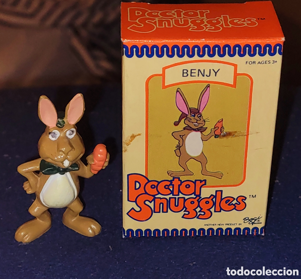 Figuras de Goma y PVC: DIFICIL: Bonita figura pvc goma Benjy serie Dr. Snuggles + caja original, marca Bogi Ceji a&ntilde;os 80
