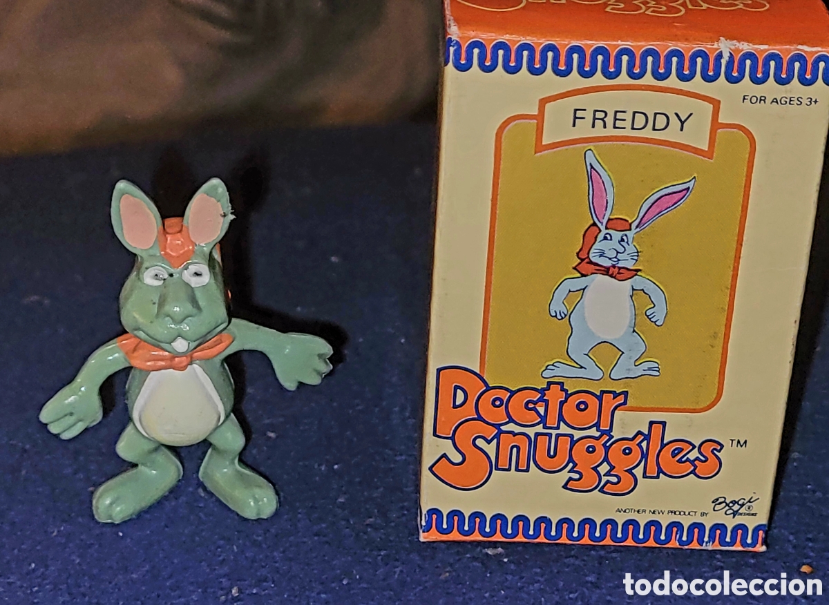 Figuras de Goma y PVC: DIFICIL: Bonita figura pvc goma Freddy serie Dr. Snuggles + caja original, marca Bogi Ceji a&ntilde;os 80