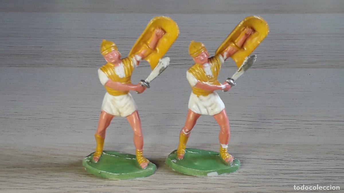 Figuras de Goma y PVC: Legionarios Romanos, pl&aacute;stico, GBM Batalla Metauro, Rojas y Malaret Spain tipo Jecsan, a&ntilde;os 60.