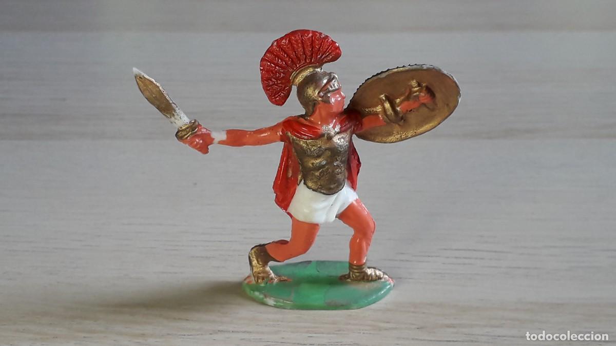 Figuras de Goma y PVC: Pr&iacute;ncipe Romano, pl&aacute;stico, GBM Batalla Metauro, Rojas y Malaret Spain tipo Jecsan, a&ntilde;os 60.