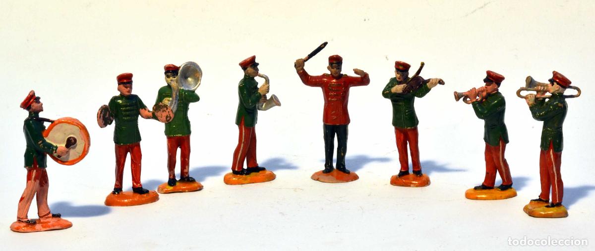 Figuras de Goma y PVC: BANDA DE M&Uacute;SICA DEL GRAN CIRCO DE JECSAN - EN GOMA - 1950,S - COMPLETA