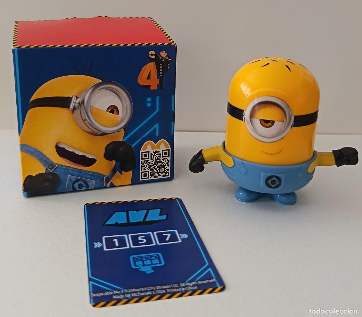Figuras de Goma y PVC: Mu&ntilde;eco Mac Donals. Mc Donald's. Minion con caja y tarjeta. Nuevo.