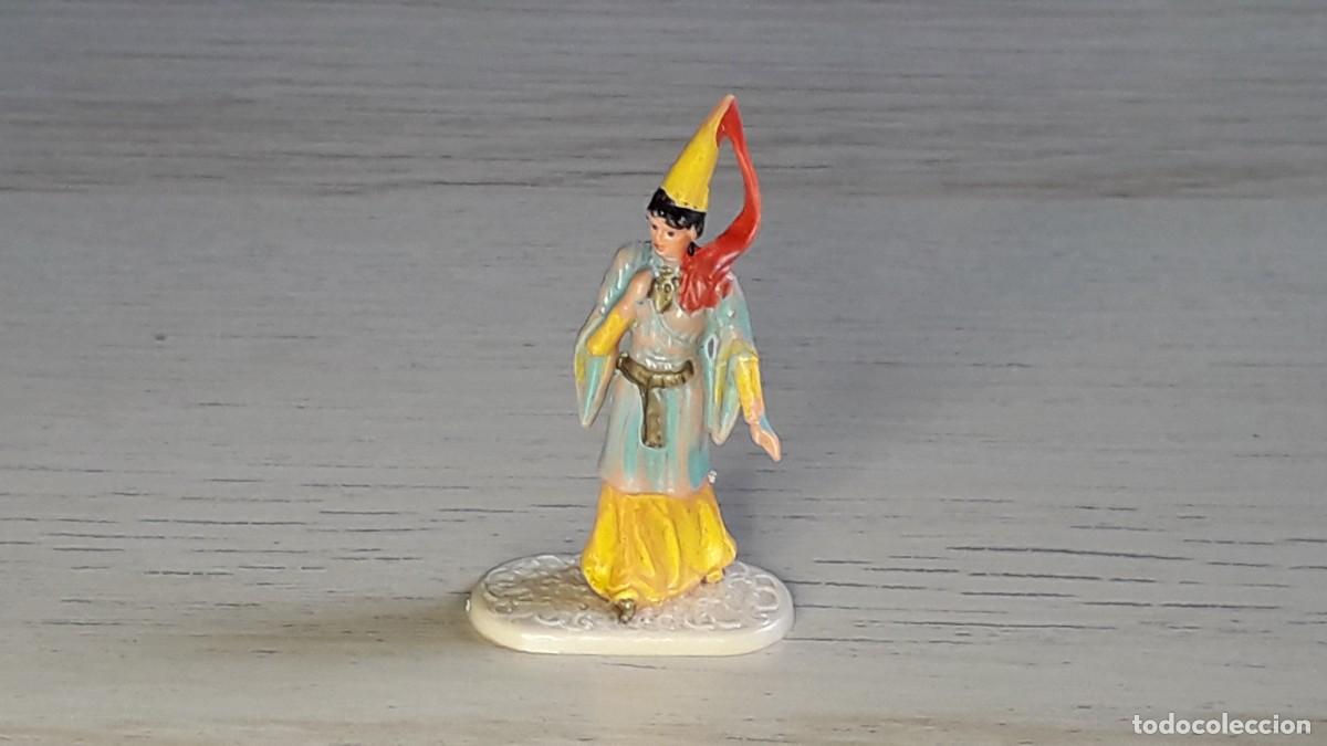 Figuras de Goma y PVC: Princesa Dama Medieval, serie 4 cms, pl&aacute;stico, Ex&iacute;n Castillos Historex Elastolin, original a&ntilde;os 70.