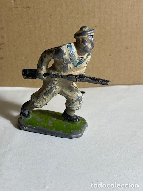 Figuras de Goma y PVC: Soldado Frances de Marina, Aluminio. Soldado de 7 cm.