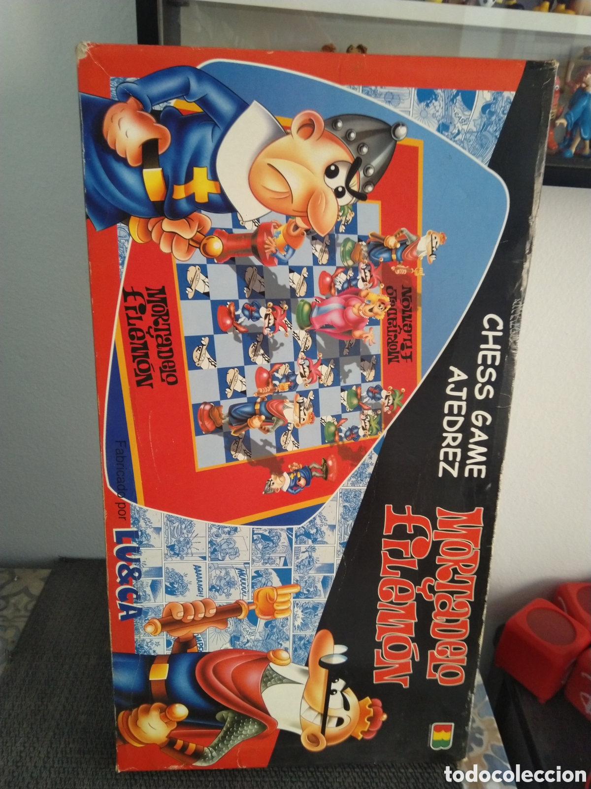 Figuras de Goma y PVC: CAJA AJEDREZ MORTADELO Y FILEMON CHESS GAME LU&CA BRB INTERNACIONAL 2002 CON TABLERO SIN FIGURAS