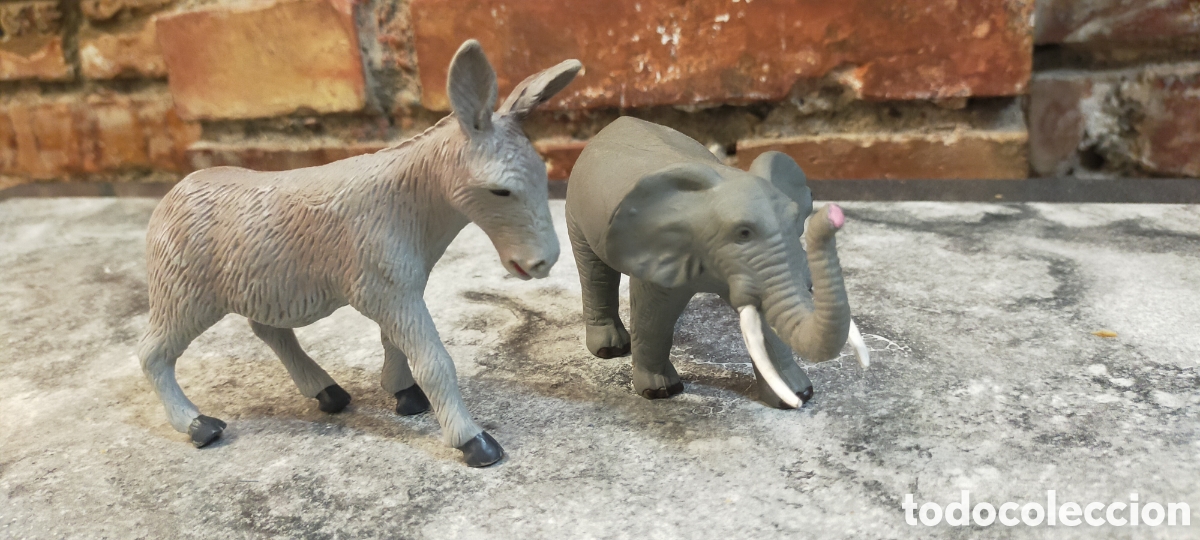 Figuras de Goma y PVC: Asno y Elefante Goma Miniland