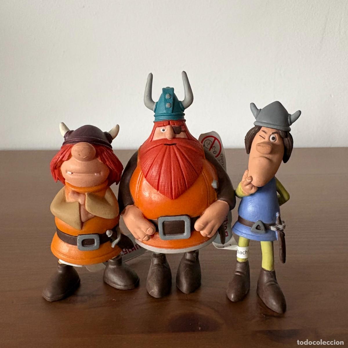 Figuras de Goma y PVC: LOTE OFERTA TRES FIGURAS DE VICKIE EL VIKINGO PVC NUEVAS SIN USO MARCA BULLY HALVAR SNORRE GORM