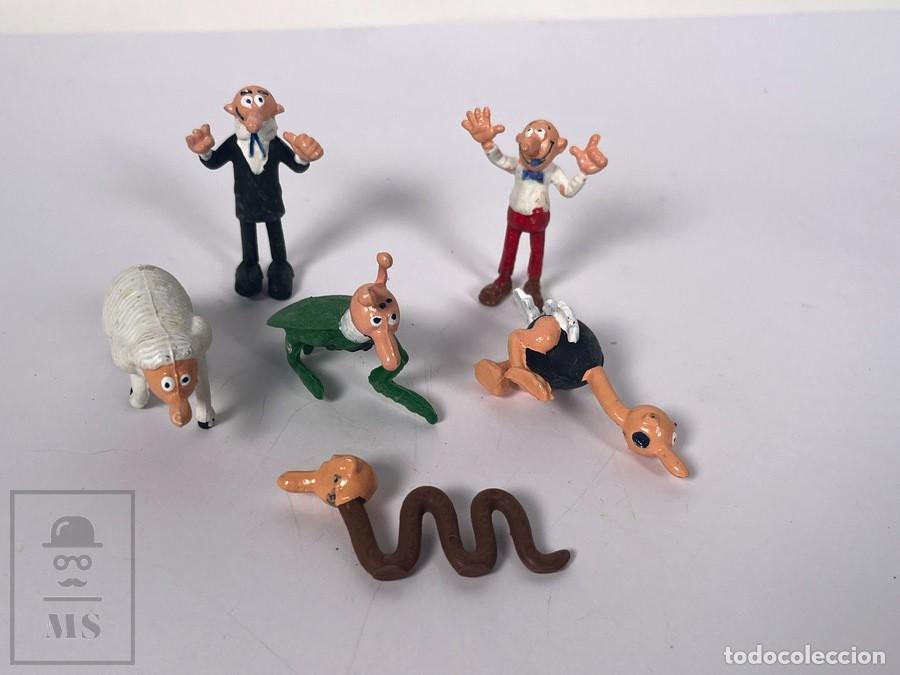 Figuras de Goma y PVC: Conjunto de 5 Figuras - Mortadelo y Filem&oacute;n - Promoci&oacute;n Danone - A&ntilde;os 90