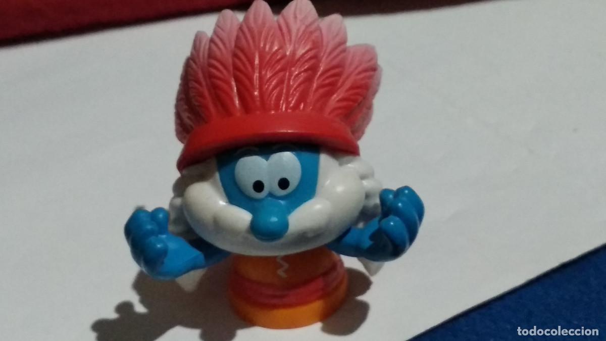 Figuras de Goma y PVC: FIGURA O MU&Ntilde;ECO GOMA PVC - PAPA PITUFO JEFE INDIO - PEYO