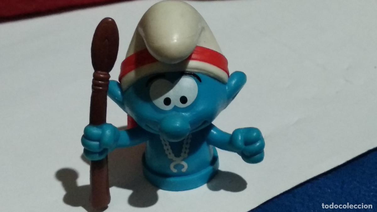 Figuras de Goma y PVC: FIGURA O MU&Ntilde;ECO GOMA PVC - PITUFO INDIO - PEYO