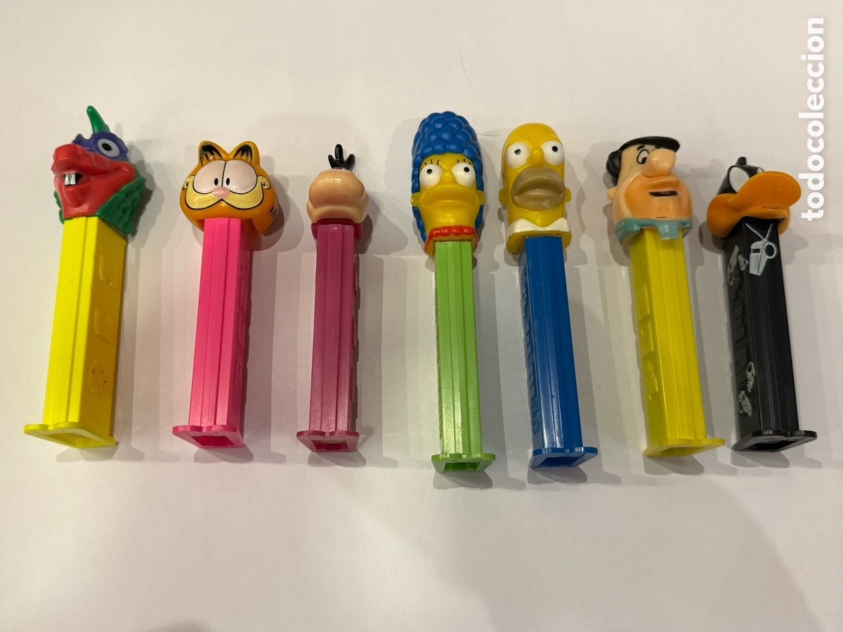 Figuras de Goma y PVC Dispensador PEZ: Colecci&oacute;n de dispensadores de caramelos pez. Personajes de dibujos animados, picapiedra,simpson,etc
