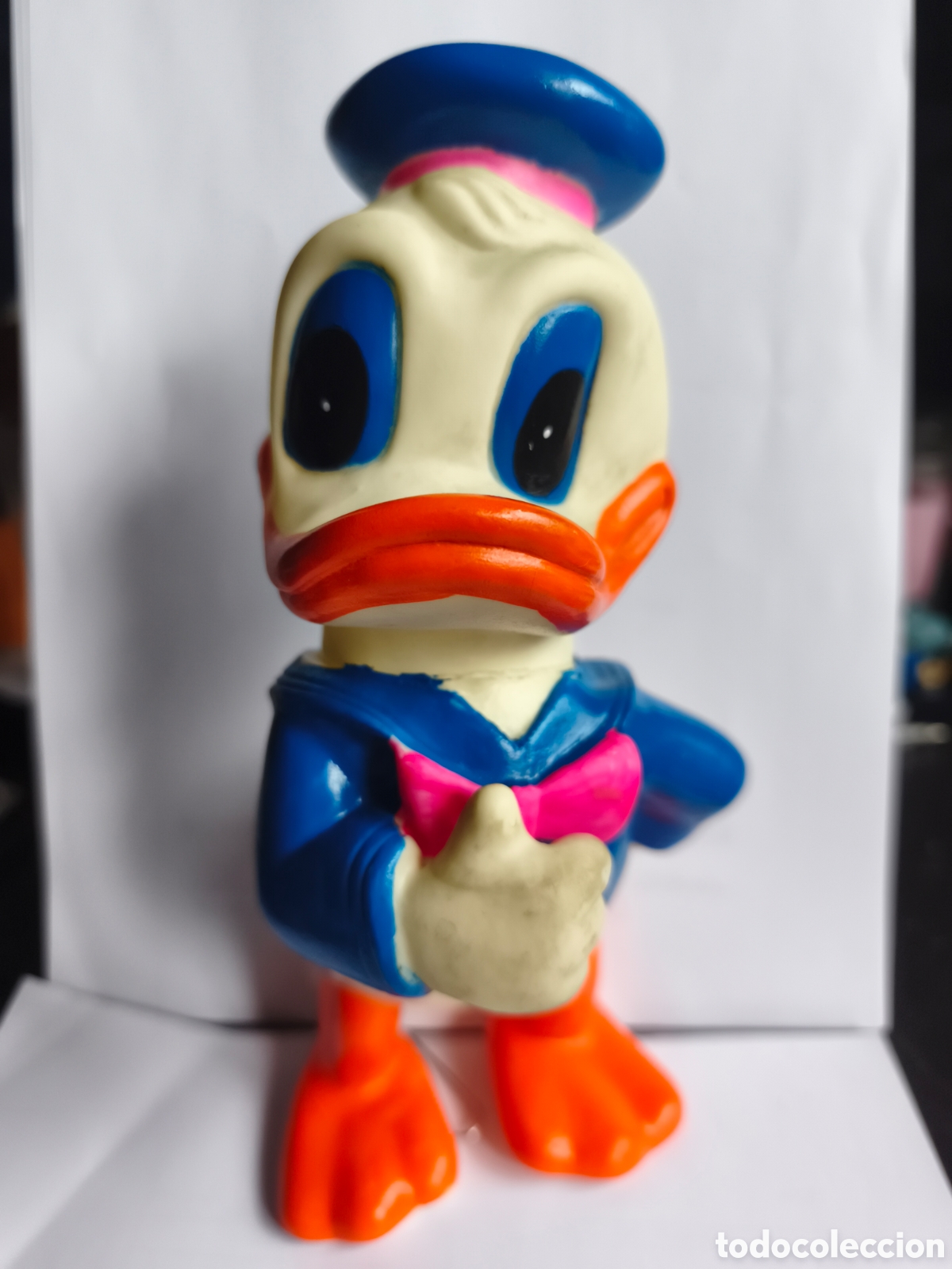 Figuras de Goma y PVC: PATO DONALD CON CHIFLE FFUNCIONANDO.